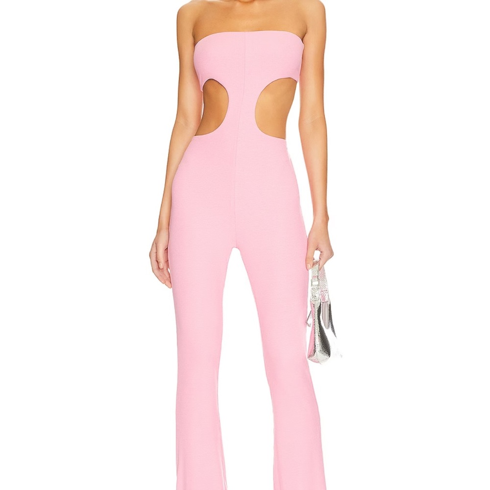 Revolve Darcey cut out jumpsuit in pink